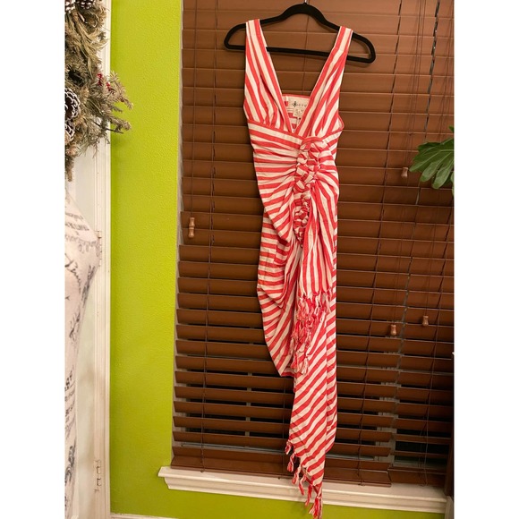Just Bee Queen Tulum Maxi Dress with Red Stripes, XS - Picture 2 of 5